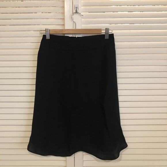 Yves Saint Laurent Black Silk and Viscose Black Skirt